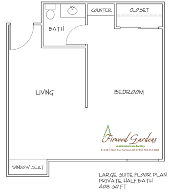Floorplan of Sapphire at Firwood Gardens, Assisted Living, Portland, OR 7