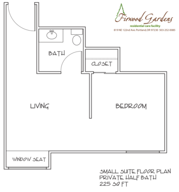 Floorplan of Sapphire at Firwood Gardens, Assisted Living, Portland, OR 9