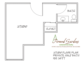Floorplan of Sapphire at Firwood Gardens, Assisted Living, Portland, OR 11