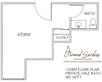 Floorplan of Sapphire at Firwood Gardens, Assisted Living, Portland, OR 12
