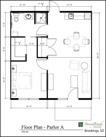 Floorplan of Stoneybrook Suites of Brookings, Assisted Living, Brookings, SD 1