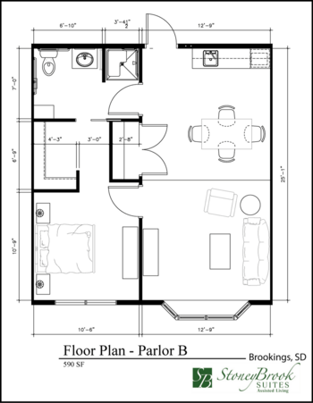 Floorplan of Stoneybrook Suites of Brookings, Assisted Living, Brookings, SD 2