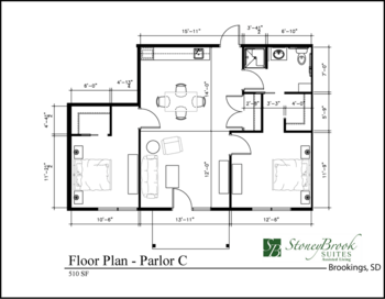 Floorplan of Stoneybrook Suites of Brookings, Assisted Living, Brookings, SD 4