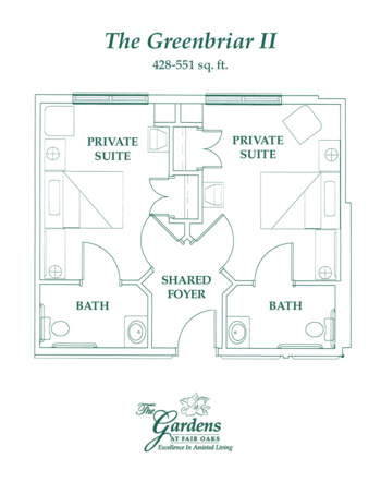Floorplan of The Gardens at Fair Oaks, Assisted Living, Memory Care, Fairfax, VA 6