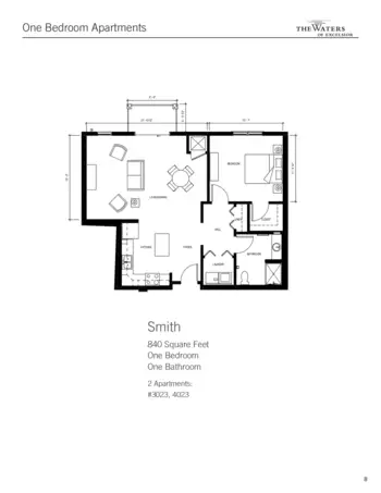 Floorplan of The Waters of Excelsior, Assisted Living, Memory Care, Excelsior, MN 12