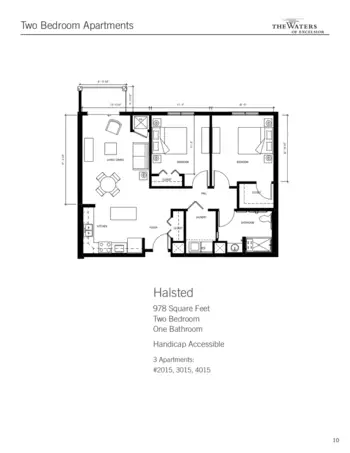 Floorplan of The Waters of Excelsior, Assisted Living, Memory Care, Excelsior, MN 14