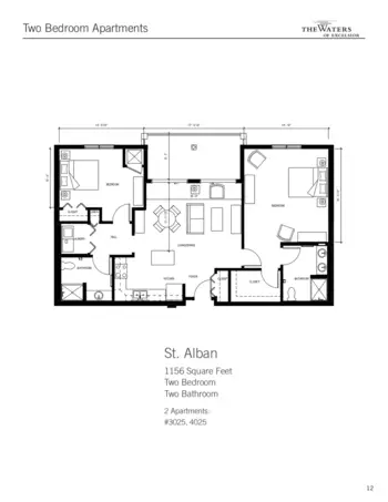 Floorplan of The Waters of Excelsior, Assisted Living, Memory Care, Excelsior, MN 16