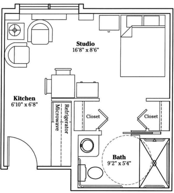 Floorplan of The Wyngate at Lima Senior Living Community, Assisted Living, Lima, OH 2