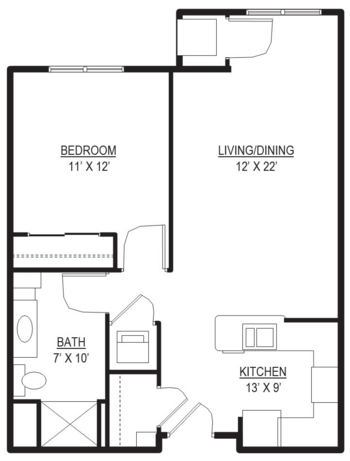 Floorplan of Willowbrook Place, Assisted Living, Thiensville, WI 3