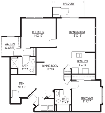 Floorplan of Willowbrook Place, Assisted Living, Thiensville, WI 5