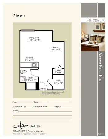 Floorplan of Atria Darien, Assisted Living, Darien, CT 2