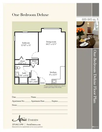 Floorplan of Atria Darien, Assisted Living, Darien, CT 6