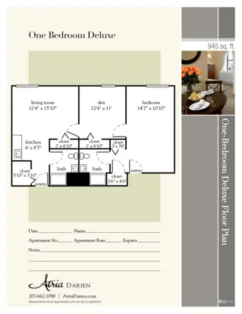 Floorplan of Atria Darien, Assisted Living, Darien, CT 7