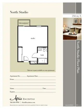 Floorplan of Atria Encinitas, Assisted Living, Encinitas, CA 1