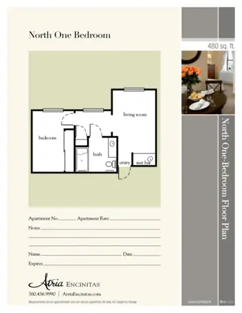 Floorplan of Atria Encinitas, Assisted Living, Encinitas, CA 3