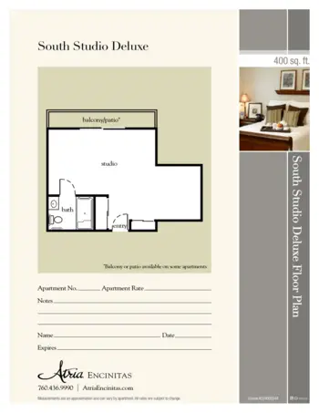 Floorplan of Atria Encinitas, Assisted Living, Encinitas, CA 5