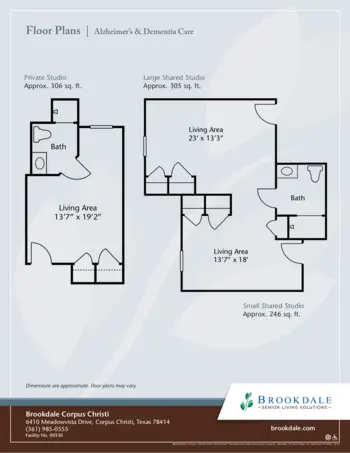 Floorplan of Brookdale Corpus Christi, Assisted Living, Corpus Christi, TX 4