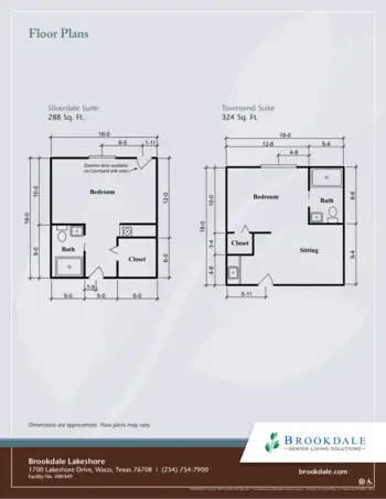 Floorplan of Brookdale Lakeshore, Assisted Living, Waco, TX 1