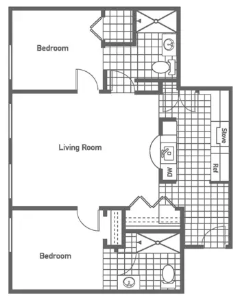 Floorplan of Court at Round Rock, Assisted Living, Round Rock, TX 3