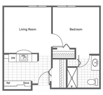 Floorplan of Court at Round Rock, Assisted Living, Round Rock, TX 5