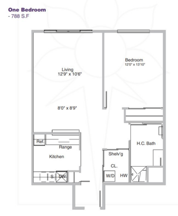 Floorplan of Daystar Retirement Village, Assisted Living, Seattle, WA 1