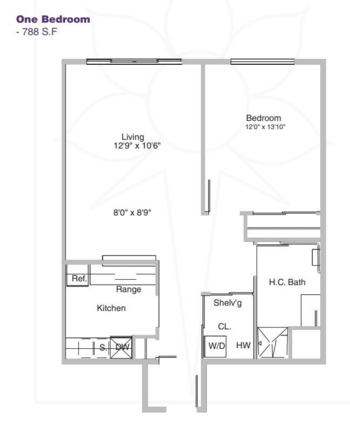 Floorplan of Daystar Retirement Village, Assisted Living, Seattle, WA 2