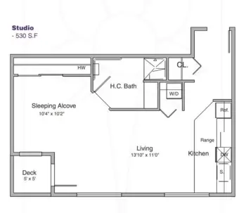 Floorplan of Daystar Retirement Village, Assisted Living, Seattle, WA 8