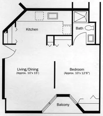Floorplan of Hamline Hi-Rise, Assisted Living, Saint Paul, MN 1