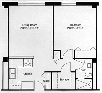 Floorplan of Hamline Hi-Rise, Assisted Living, Saint Paul, MN 4