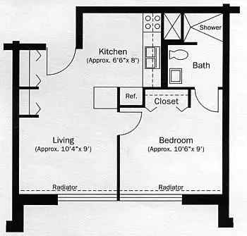 Floorplan of Hamline Hi-Rise, Assisted Living, Saint Paul, MN 5