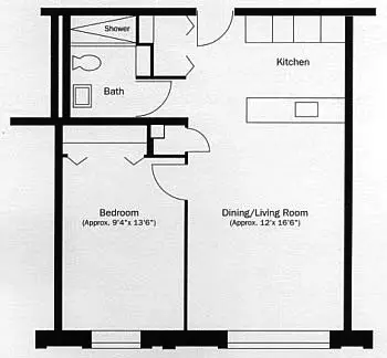 Floorplan of Hamline Hi-Rise, Assisted Living, Saint Paul, MN 6