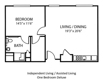 Floorplan of Hearth at Prestwick, Assisted Living, Avon, IN 2