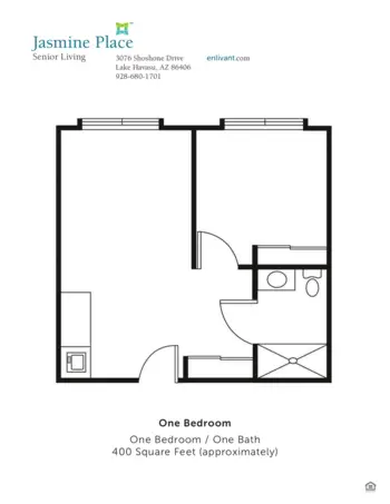 Floorplan of Jasmine Place, Assisted Living, Lake Havasu City, AZ 2