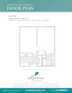 Floorplan of Lyndale - San Angelo, Assisted Living, San Angelo, TX 10