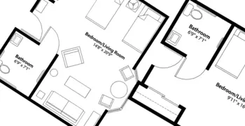 Floorplan of Rose Garden, Assisted Living, Grandville, MI 1
