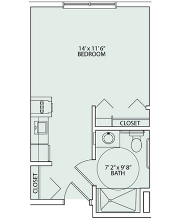 Floorplan of The Orchards at Bartley, Assisted Living, Jackson, NJ 1