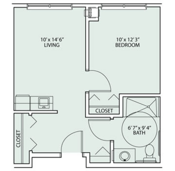 Floorplan of The Orchards at Bartley, Assisted Living, Jackson, NJ 4