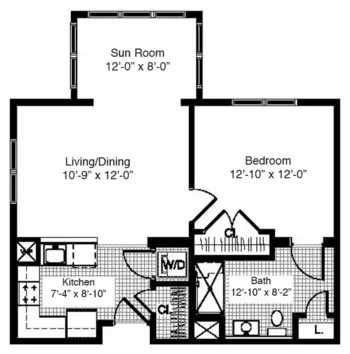 Floorplan of Westview Meadows at Montpelier, Assisted Living, Montpelier, VT 1