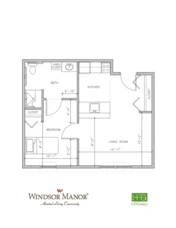 Floorplan of Windsor Manor Indianola, Assisted Living, Memory Care, Indianola, IA 2