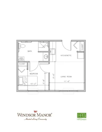 Floorplan of Windsor Manor Indianola, Assisted Living, Memory Care, Indianola, IA 4