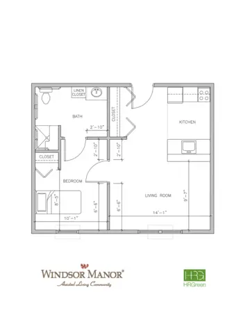 Floorplan of Windsor Manor Indianola, Assisted Living, Memory Care, Indianola, IA 6