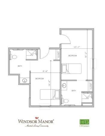Floorplan of Windsor Manor Indianola, Assisted Living, Memory Care, Indianola, IA 8