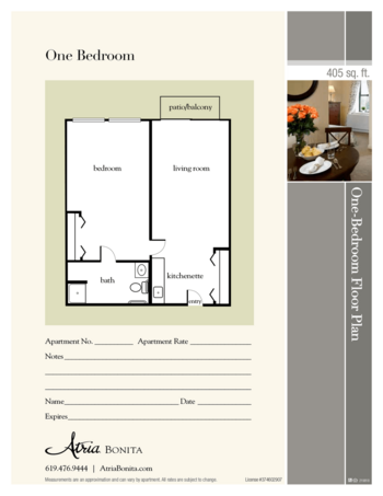 Floorplan of Atria Bonita, Assisted Living, Chula Vista, CA 2