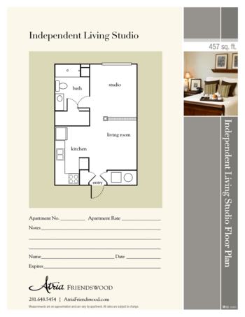 Floorplan of Atria Friendswood, Assisted Living, Friendswood, TX 1