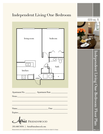 Floorplan of Atria Friendswood, Assisted Living, Friendswood, TX 2