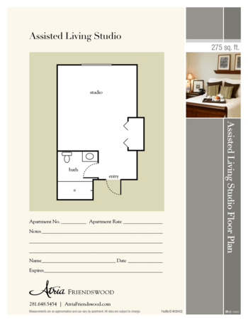 Floorplan of Atria Friendswood, Assisted Living, Friendswood, TX 3