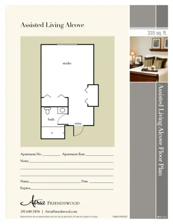 Floorplan of Atria Friendswood, Assisted Living, Friendswood, TX 4