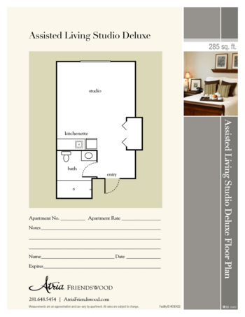 Floorplan of Atria Friendswood, Assisted Living, Friendswood, TX 5