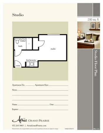 Floorplan of Atria Grand Prairie, Assisted Living, Grand Prairie, TX 1