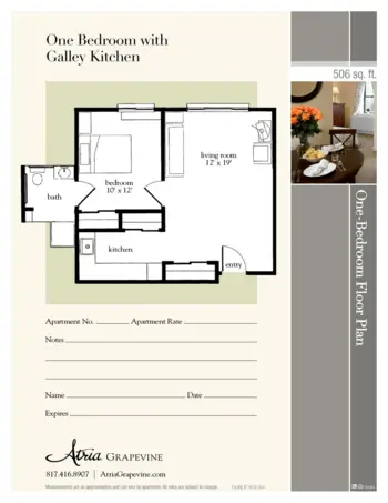Floorplan of Atria Grapevine, Assisted Living, Grapevine, TX 3